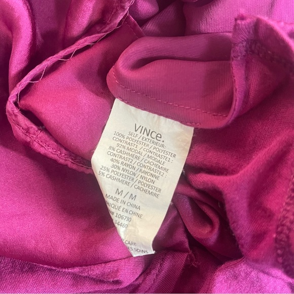 Vince Magenta blouse M - Picture 7 of 8